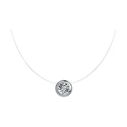 Колье из серебра с камнями Бриллиант, Леска