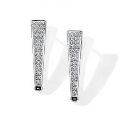 Cercei din aur alb cu pietre Diamant, Diamant negru