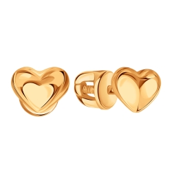 Серьги Пусеты из красного золота без камней