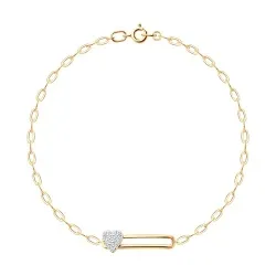 Brățară Love din aur roșu cu Diamant