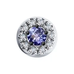 Pandantiv din aur alb cu Diamant, Tanzanit