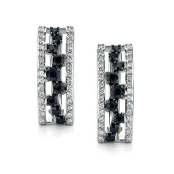 Cercei din aur alb cu Diamant, Safir