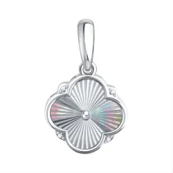 Pandantiv din aur alb cu Cubic Zirconia Incolor