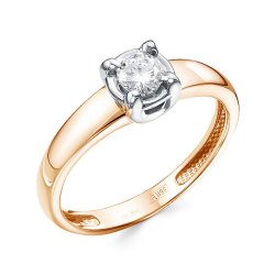 Inel din aur roșu cu pietre Diamant
