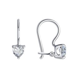 Cercei p-u copii din argint  cu pietre Cubic Zirconia Incolor