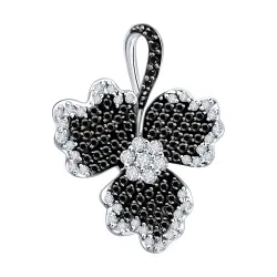 Pandantiv din aur alb cu Diamant, Diamant negru
