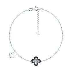 Brățară din aur alb cu pietre Diamant, Diamant negru