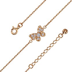 Brățară p/u Copii din aur roșu cu Cubic Zirconia Incolor