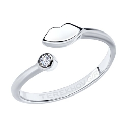 Inel din argint  cu pietre Cubic Zirconia Incolor