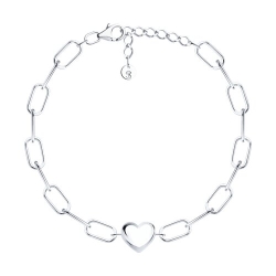 Браслет Love из серебра без камней