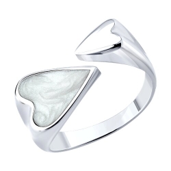 Кольцо из серебра с камнями Эмаль