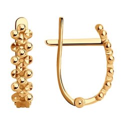 Серьги из красного золота без камней
