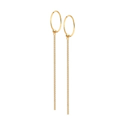 Серьги Конго из красного золота без камней