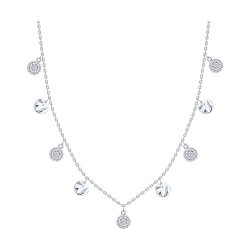 Colier din argint  cu pietre Cubic Zirconia Incolor