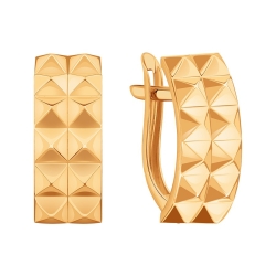 Cercei din aur roșu fără pietre