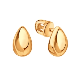 Серьги Пусеты из красного золота без камней