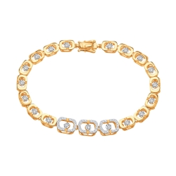 Браслет из красного золота с камнями Бриллиант