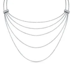 Colier din aur alb cu Cubic Zirconia Incolor