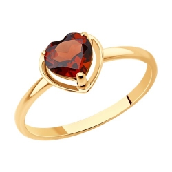 Inel din aur roșu cu pietre Granat