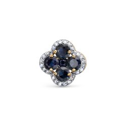 Pandantiv din aur roșu cu pietre Diamant, Safir