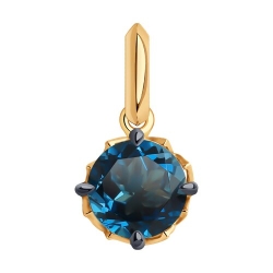 Подвеска из красного золота с камнями Топаз London