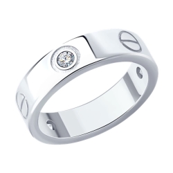 Inel din argint  cu pietre Cubic Zirconia Incolor