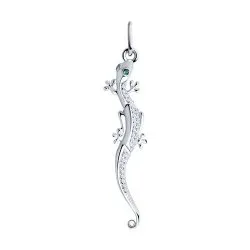 Pandantiv din argint cu Cubic Zirconia Incolor, Cubic Zirconia Verde