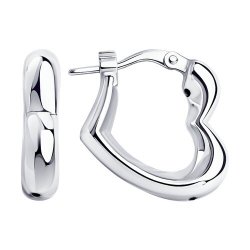Серьги Конго из серебра без камней