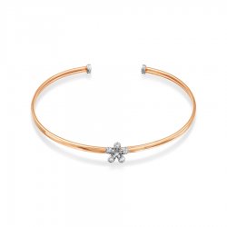 Brățară din aur alb și roșu cu pietre Cubic Zirconia Incolor