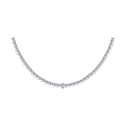 Колье из белого золота с камнями Бриллиант