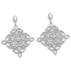 Cercei Pusete din argint cu Cubic Zirconia Incolor