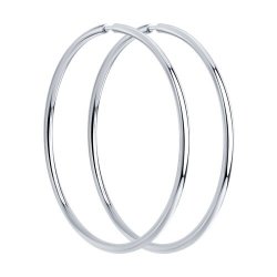 Серьги Конго из серебра без камней