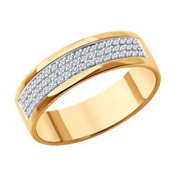 Inel din aur roșu cu pietre Diamant