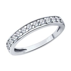 Inel din argint  cu pietre Cubic Zirconia Incolor