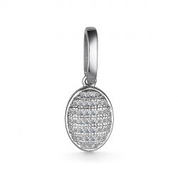 Pandantiv din aur alb cu pietre Diamant