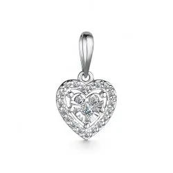 Pandantiv din aur alb cu Diamant