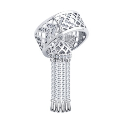 Inel din argint  cu pietre Cubic Zirconia Incolor