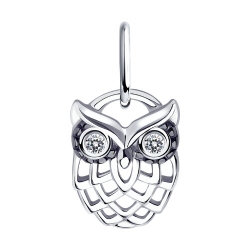 Pandantiv din argint  cu pietre Cubic Zirconia Incolor