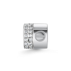 Pandantiv din aur alb cu pietre Diamant