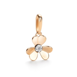 Подвеска из красного золота с камнями Бриллиант