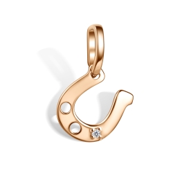 Подвеска из красного золота с камнями Бриллиант