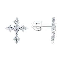 Cercei Pusete din argint cu Cubic Zirconia Incolor