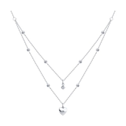 Colier din argint  cu pietre Cubic Zirconia Incolor