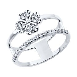 Inel din argint  cu pietre Cubic Zirconia Incolor