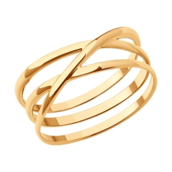 Inel din aur roșu fără pietre