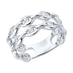 Inel din argint cu Cubic Zirconia Incolor