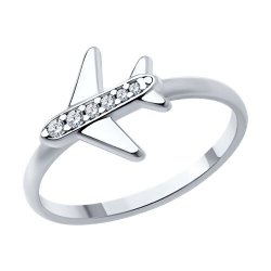 Inel din argint  cu pietre Cubic Zirconia Incolor