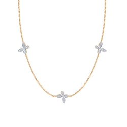 Колье из красного золота с камнями Фианит