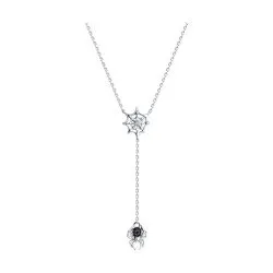 Colier din argint cu Cubic Zirconia Incolor, Cubic Zirconia Negru