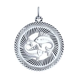 Pandantiv din argint  cu pietre Cubic Zirconia Negru